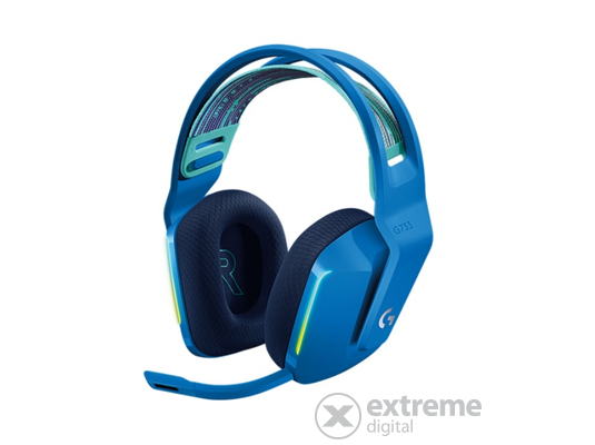 Logitech G733 Lightspeed vezeték nélküli RGB gamer fejhallgató, kék - [Újszerű]