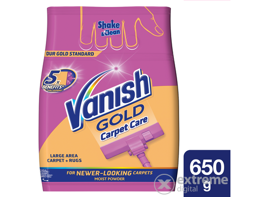 Vanish Shake&Clean Powerpowder szőnyegtisztító por (650g)