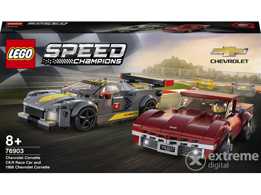 LEGO® Speed Champions 76903 Chevrolet Corvette C8.R Race Car és 1968
