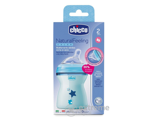 Chicco NaturalFeeling 250 ml műanyag cumisüveg