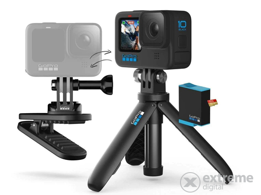 GoPro HERO10 Black sportkamera csomag tartozékokkal
