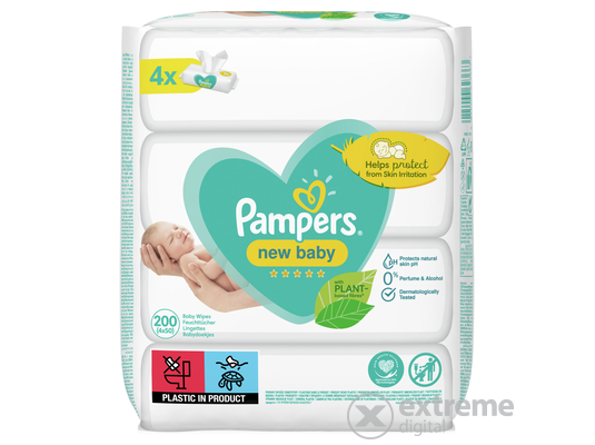 Pampers New Baby törlőkendő, 4x50db