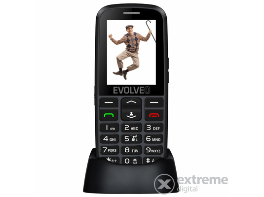 Evolveo Easyphone EP-550 Senior Mobiltelefon, Kártyafüggetlen, Fekete