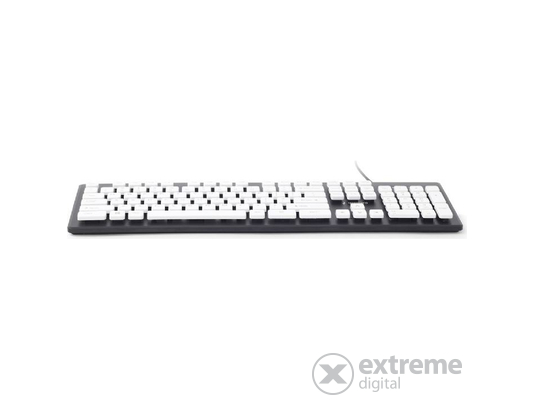 Keyboard Gembird Chocolate billentyűzet, Fekete/Fehér